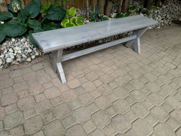 Grey Finish Maple Bench 1
