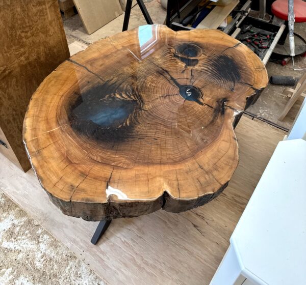 Round Live Edge Epoxy Coffee Table